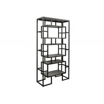 Massivmoebel24 Regal Mango 100x40x202 grau lackiert HEAVY Industry #108