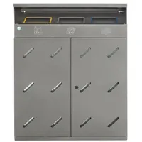Proregal Robuste Wertstoffsammlstation 3-Fach-Einwurf | 300 Liter, HxBxT 118,5x89x50cm