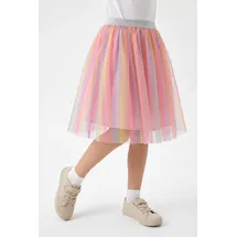 blue seven Tüllrock Midi Gestreift Rosa 110