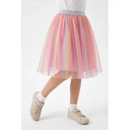 blue seven Tüllrock Midi Gestreift Rosa 110