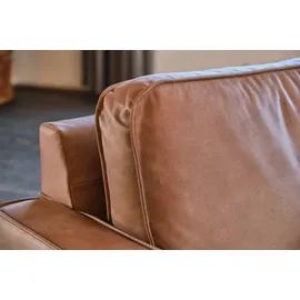 KAWOLA Ecksofa Vilnius Kunstleder Longchair links cognac