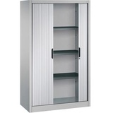 Californian Products CP Omnispace Rollladenschrank silber 3 Fachböden 100,0 x 42,0 x 166,0 cm