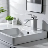 Wasserhahn Bad Armatur Wasserfall, Meejee Mischbatterie Bad Waschtischbatterie Für Badezimmer Waschtisch