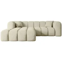 Altdecor Ecksofa Beige, Textil, 5-Sitzer, L-Form Corner Sofa Bett