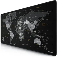 Titanwolf Gaming Mauspad XXL, glattes Stoffgewebe, Speed Mousepad 900 x 400mm große Fläche, Weltkarte deutsch