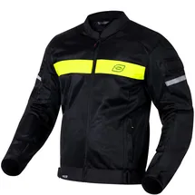 OZONE MOTO Dart Motorradjacke Herren | Textil | Ellbogen und Schulterprotektoren | Reflektierende Elemente | Mesh-Einsätze | 4 Taschen