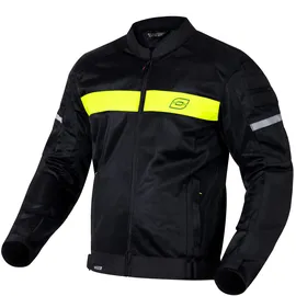 OZONE MOTO Dart Motorradjacke Herren | Textil | Ellbogen und Schulterprotektoren | Reflektierende Elemente | Mesh-Einsätze | 4 Taschen