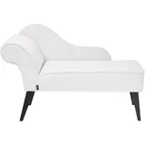 Beliani Chaiselongue Biarritz Polyester 118 x 77 x 60 cm Weiß/Schwarz