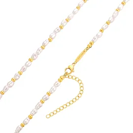 Eastside Perlenkette AV108 goldfarben/weiß Edelstahl