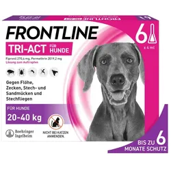FRONTLINE TRI-ACT gegen Zecken, Flöhe und fliegende Insekten für Hunde L (20-40 kg) 6 St Lösung