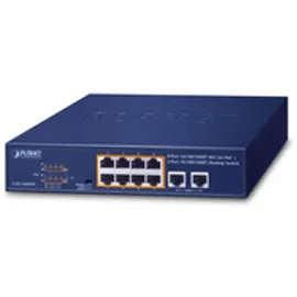 Planet GSD-1008HP - Switch - unmanaged - 10 x 10/100/1000 (8 PoE+)