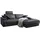 KAWOLA Ecksofa motorischer Relaxfunktion LOLA schwarz Leder Relaxfunktion