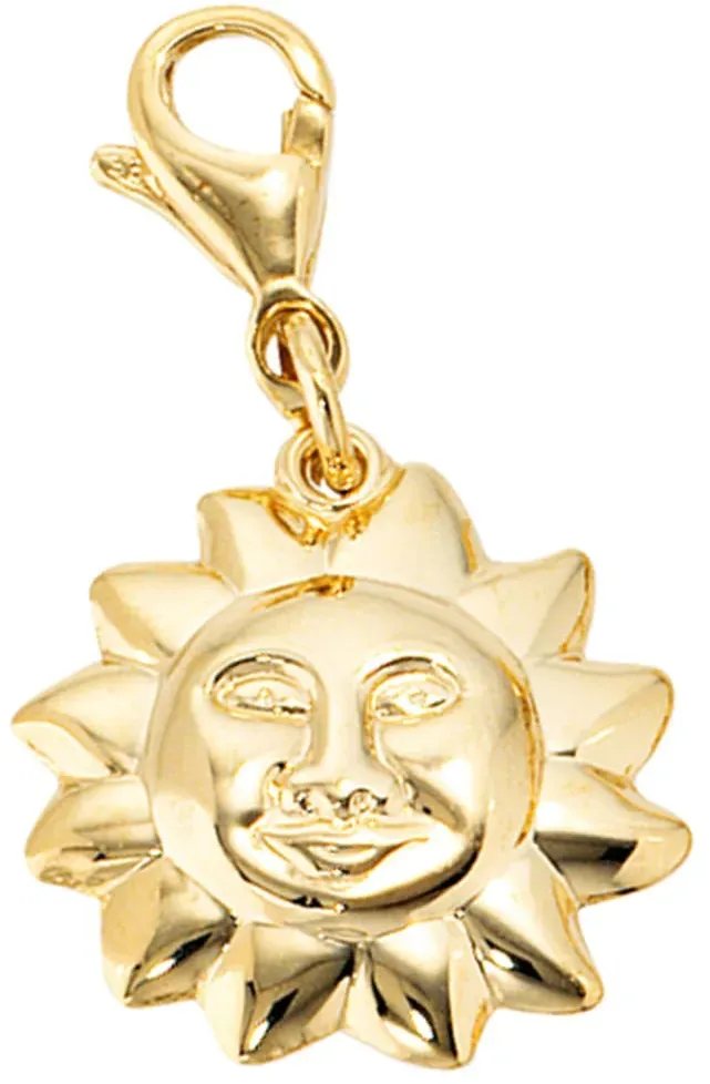 Charm Sonne JOBO "Sonne" Charms goldfarben (gelbgold 333) Damen 333 Gold