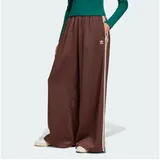 adidas Adicolor Satin Wide Leg Track Pants Auburn/Cream White 40
