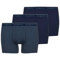 Bugatti Long-Pants 3Er Pack Pisa in blau-dunkel-Allover | Gr.: