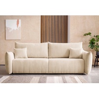 INOSIGN 3-Sitzer »MAVAS Schlafsofa mit Bettkasten«, ca.240/108cm (Liegefläche 212/145 cm), Cord, Chenille, Struktur, beige