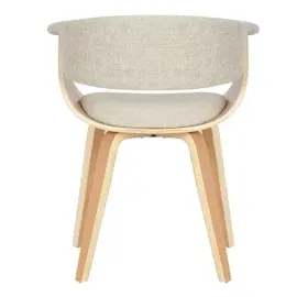 CLP 2er Set Stühle Bruce mit Stoffbezug I Esszimmerstuhl mit Rückenlehne I Sessel Mit Polsterung und Holzgestell Bis 150 kg belastbar