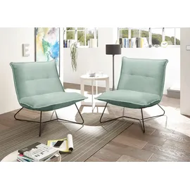 ed exciting design Sessel »Vico« mit Design-Gestell aus schwarzem Metall, in Cord grün