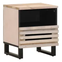 VidaXL Nachttisch 40x34x46 cm Gebleichtes Massivholz Mango