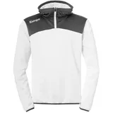 Kempa Emotion 2.0 1/4-Zip Hoodie weiß/anthrazit XL