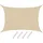 AMANKA Sonnensegel 4x6 HDPE Rechteckig Sonnenschutz Überdachung Garten Balkon Beige