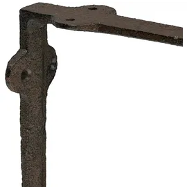 Relaxdays Regalträger, 2er Set, Gusseisen, Ketten-Motiv, antikes Design, Winkel für Regalbretter, Regalhalter, braun