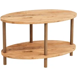 [en.casa] Couchtisch Højreby oval Beine aus Buchenholz 70 x 44 x 43 cm Holzoptik