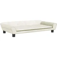 VidaXL Kindersofa Creme 100x50x26 cm Samt - Creme