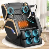 NAGLIFOR Massagesessel,Ganzkörper-Massagestuhl, 14 Massagerollen, Rücken- und Beinheizung, Fußmassage, 8 Airbags, Bluetooth-Lautsprecher, Touch-Fernbedienung für Familie und Freunde