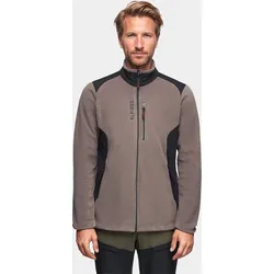 Fleecejacke Bergwandern Herren Alpinus Caen II braun|korianderbraun|SCHWARZ XL