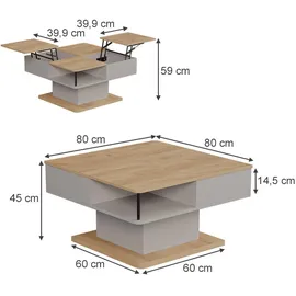 Vicco Movira Beige Eiche 80 x 45 cm