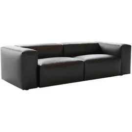 KAWOLA Sofa CELESTE 4-Sitzer Lederfaserstoff schwarz