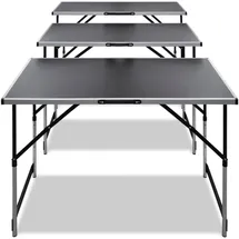vidaXL Tapeziertisch 100 x 60 x 94 cm 3 Stk. schwarz 140641