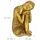 Relaxdays Buddha Figur Garten, wetterfest frostsicher, XL Gartenbuddha ruhend, Gartenfigur, HBT: 61 x 40 x 37 cm, Gold