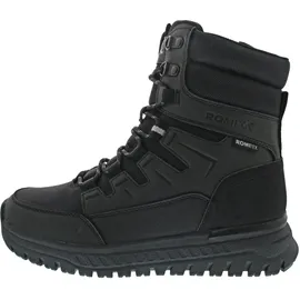 ROMIKA Herrenschuhe Warmfutter Winterstiefel Schwarz Freizeit, Schuhgröße:43 EU - Schwarz