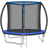 Tectake Jumpy Ø 244 cm inkl. Sicherheitsnetz Schwarz/Blau