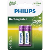 Philips Multi Life NiMH Akku AA Mignon 2600 mAh 2er Pack