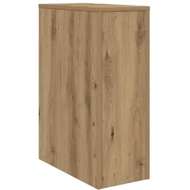 vidaXL Badschrank Schmal mit Rollen Artisan-Eiche Holzwerkstoff