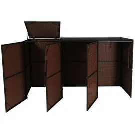 Proregal Mülltonnenverkleidung 110 x 195 x 66 cm braun