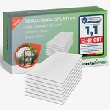 Exeta Gewächshausplatten 10mm I 7 Stk. Polycarbonat Hohlkammerplatten für Gewächshäuser I PC Doppelstegplatten UV-beständig & bruchsicher I für Garten, Frühbeet uvm I 70cm x 150cm I Transparent