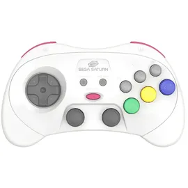 retro-bit SEGA Saturn Pro Controller Weiß Nintendo Switch