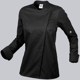 BP 1596-684-0032-2XL Kochjacke für Frauen, Lange Ärmel, Stretchmaterial und Arm-Lift-System, 200,00 g/m2 Stoffmischung mit Stretch, schwarz, 2XL