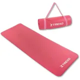 xtrexo NBR 15 mm Trainingsmatte mit Gürtel rosa 180 cm