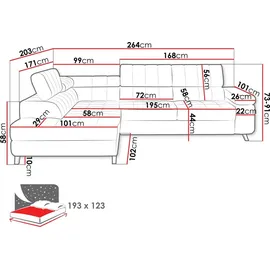 Mirjan24 Eckcouch Abriamo 10 L-Form 2-Sitzer Grün