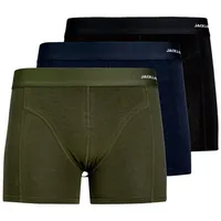 JACK & JONES Kurze Boxershorts grün/forest night XL 3er Pack