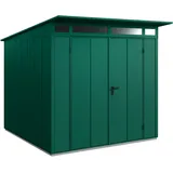 Hörmann Metall-Gerätehaus Berry Modern mit Pultdach Typ 2, 248 x 283 cm,moosgrün,7 m2