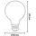 Calex LED Lampe E27, G80 3.8W LED-Filament Flex 821 Gold, dimm