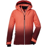 KILLTEC Mädchen Skijacke wasserdicht/Funktionsjacke mit Kapuze und Schneefang KSW 183 GRLS SKI JCKT, koralle, 116,