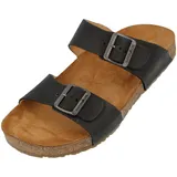 HAFLINGER Bio Andrea Leder Pantolette Sandale Schwarz (818), Gr 47 - 47 EU