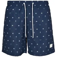 URBAN CLASSICS Pattern Swim Short in Blau, Größe 5XL